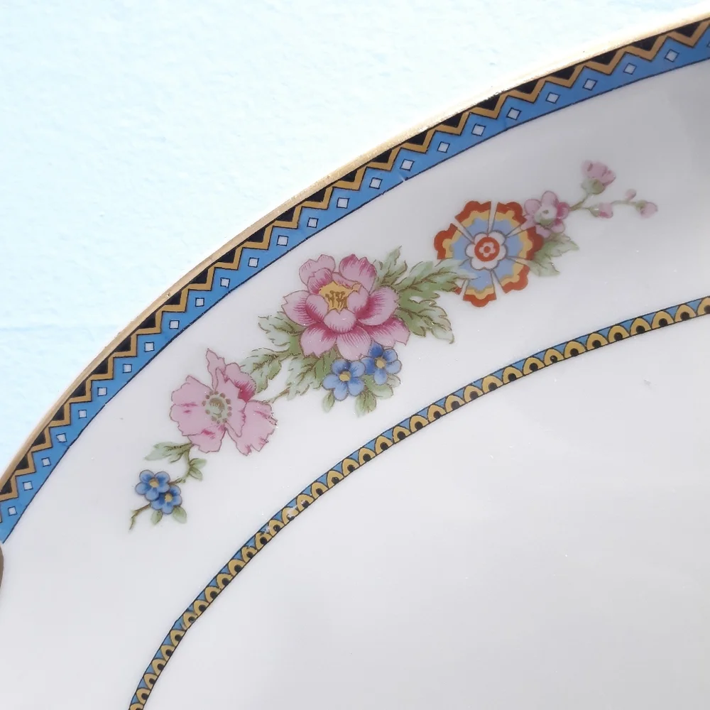 Charles Field Haviland Limoges France GDA French Ivory China Platter Floral Pink